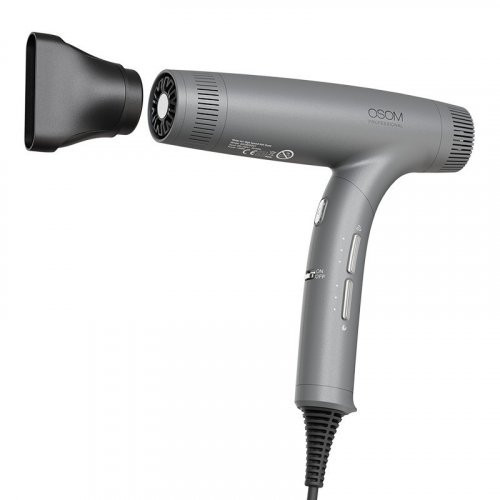 OSOM Professional Folding hairdryer Sulankstomas plaukų džiovintuvas su jonų technologija Black