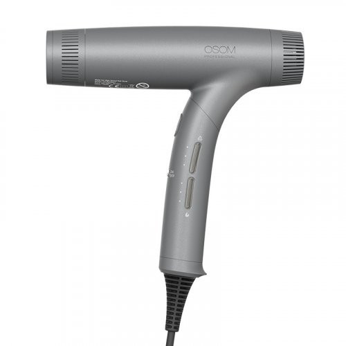 OSOM Professional Folding hairdryer Sulankstomas plaukų džiovintuvas su jonų technologija Black