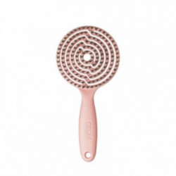 OSOM Professional Round Hair Vent Brush Apvalios formos šepetys plaukams su nailono spygliukais ir šerno šereliais Black