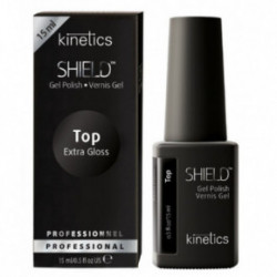 Kinetics Shield Gel Polish Extra Gloss Top Coat Gelio lako viršutinis sluoksnis 15ml