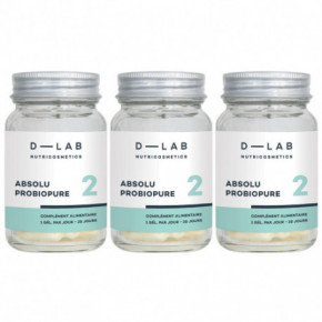 D-LAB Nutricosmetics Absolu Probiopure Maisto papildas, virškinimo sistemos mikro-floros palaikymui 3 Mėnesiams