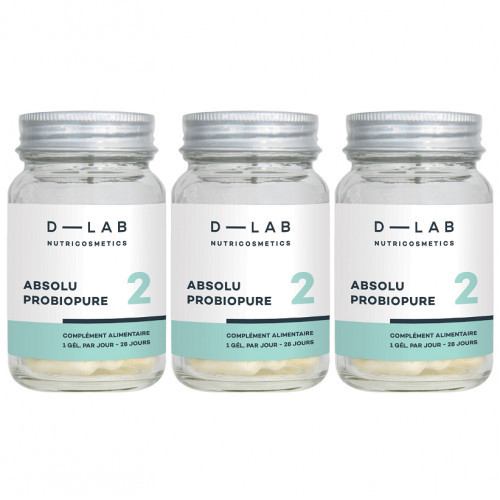 D-LAB Nutricosmetics Absolu Probiopure Maisto papildas, virškinimo sistemos mikro-floros palaikymui 1 Mėnesiui