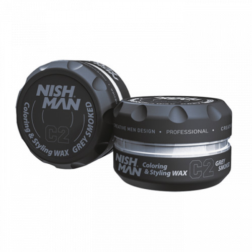 Nishman Coloring & Styling Wax Grey Smoked C2 Plaukus dažantis formavimo vaškas 100ml