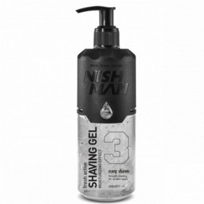 Nishman Clear Shaving Gel Bespalvis skutimosi gelis 400ml