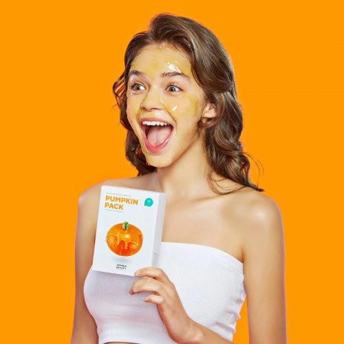 SKIN1004 Zombie Beauty Pumpkin Pack Face Gel Mask Veido gelio kaukių rinkinys 16x4g.