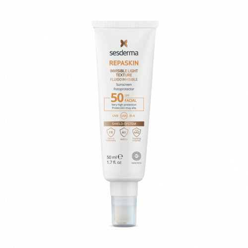Sesderma Repaskin Invisible Light Texture Fluid Apsauginis fluidas nuo saulės SPF50 50ml
