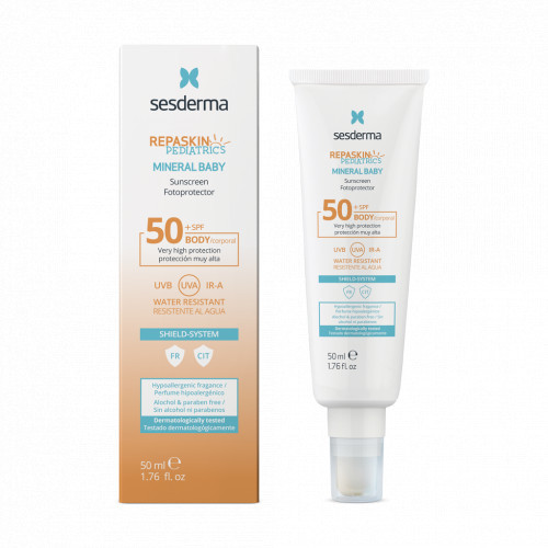 Sesderma Repaskin Pediatrics Mineral Baby Apsauginis kremas nuo saulės vaikams SPF50 50ml