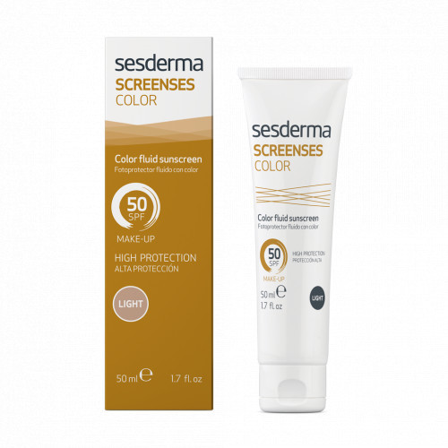 Sesderma Screenses Color Fluid SPF50 Light Spalvą suteikiantis kremas 50ml