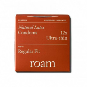 Roam Natural Latex Ultra-Thin Condoms Regular Fit Īpaši plāni prezervatīvi 4 vie.