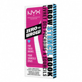 NYX Professional Makeup Zero-to-Brow Eyebrow Stencils Antakių trafaretai Thick