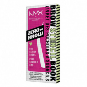 NYX Professional Makeup Zero-to-Brow Eyebrow Stencils Uzacu trafareti Skinny