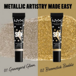 NYX Professional Makeup SFX Glitter Face & Eye Paint Veido ir akių blizgučiai-dažai 01 Graveyard Glam