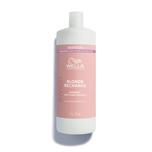 Wella Professionals INVIGO Cool Blonde Recharge Color Refreshing Shampoo Geltoną atspalvį neutralizuojantis šampūnas 300ml