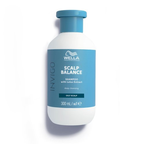 Wella Professionals Invigo Scalp Balance Deep Cleansing Shampoo Giliai valantis šampūnas riebiai galvos odai 300ml