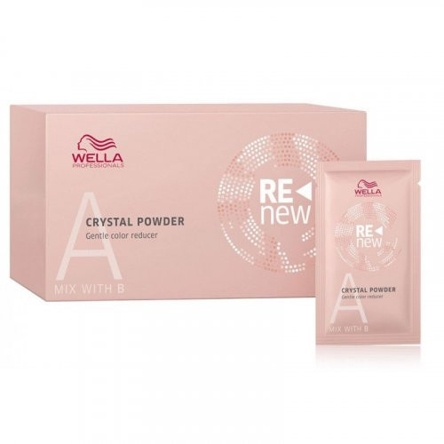 Wella Professionals Renew Crystal Powder Švelnūs plaukų spalvos šalinimo milteliai 5x9g