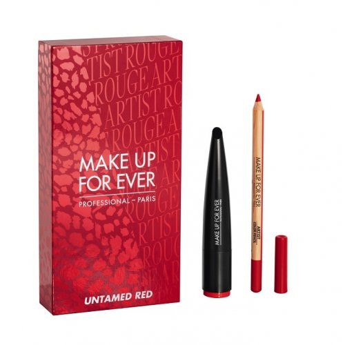 Make Up For Ever Untamed Red Lip Duo Metallic Palace Collection Rinkinys lūpoms
