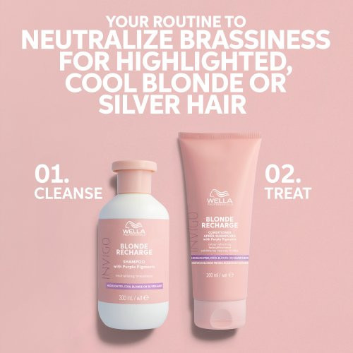 Wella Professionals INVIGO Blonde Recharge Color Refreshing Conditioner Šaltą atspalvį suteikiantis kondicionierius 200ml