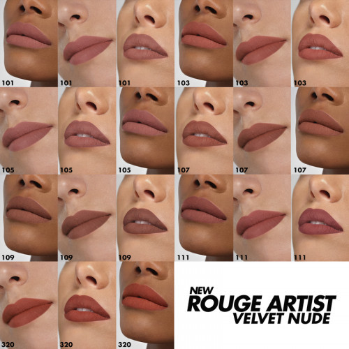 Make Up For Ever Rouge Artist Velvet Nude Lipstick Matiniai lūpų dažai 3.7g