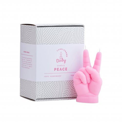 CandleHand Baby Peace Candle Žvakė Pastel Pink