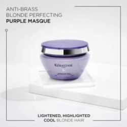 Kérastase Blond Absolu Masque Ultra-Violet Drėkinamoji, geltonus šviesintų plaukų tonus neutralizuojanti kaukė 200ml