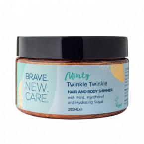 Brave New Hair Minty Twinkle Hair & Body Shimmer Mitrinoša un nomierinoša želeja ādai un matiem 250ml