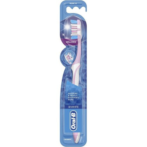 Oral-B 3D White Brilliance Toothbrush Vidutinio minkštumo dantų šepetėlis Pink