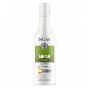 Inoar Argan Infusion Smooth and Silky Shampoo Glotnių ir švelnių plaukų šampūnas 500ml