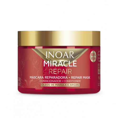 Inoar Miracle Repair Mask Atkurianti blizgesio suteikiantis plaukų kaukė 250g