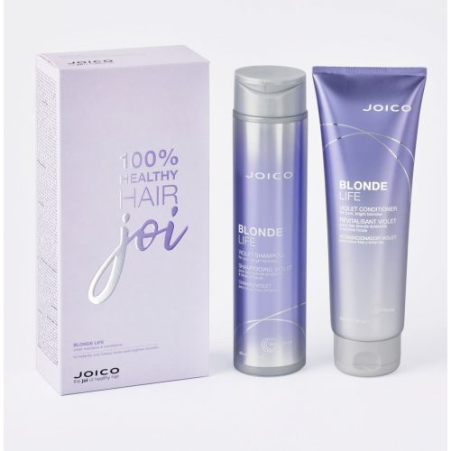 Joico Blonde Life Violet Shampoo & Conditioner Holiday Duo Gelsvus plaukų tonus neutralizuojantis rinkinys 300ml+250ml