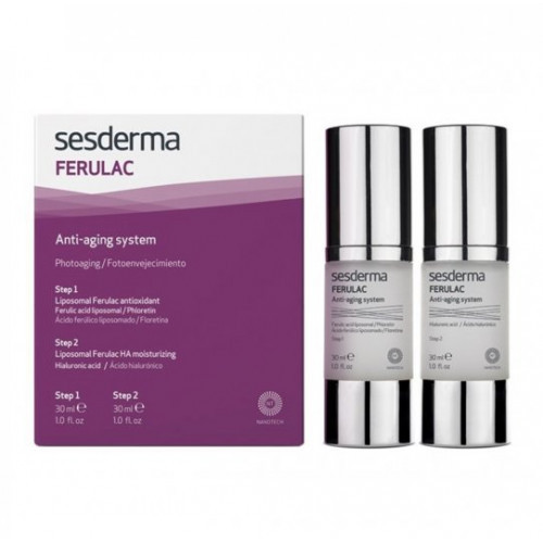 Sesderma Liposomal Ferulac Anti-Aging System Senėjimą stabdanti sistema 30ml+30ml