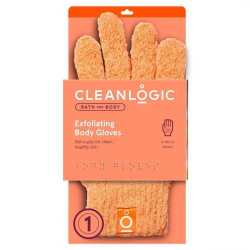 Cleanlogic Bath & Body Exfoliating Body Gloves Šveičiamosios kūno pirštinės 1 pora