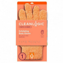 Cleanlogic Bath & Body Exfoliating Body Gloves Šveičiamosios kūno pirštinės 1 pora