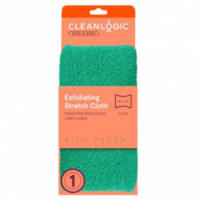 Cleanlogic Bath & Body Exfoliating Stretch Cloth Izstiepjams ķermeņa tīrīšanas sūķlis Emerald