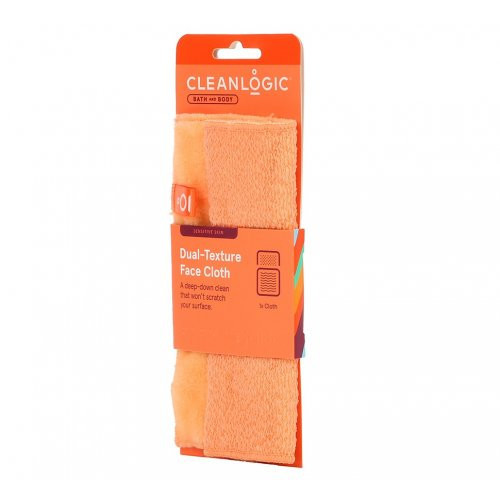 Cleanlogic Sensitive Skin Dual-Texture Face Cloth Veido šluostė Coral