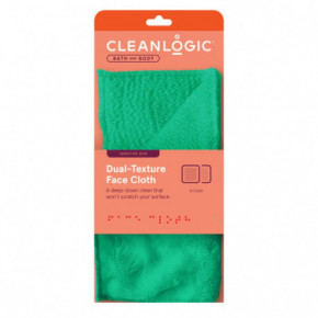 Cleanlogic Sensitive Skin Dual-Texture Face Cloth Veido šluostė Emerald