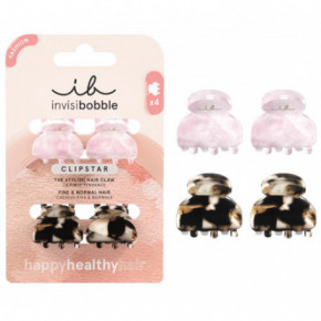 Invisibobble Clipstar Petit Four Hair Clips Matu sprādzes 4 vnt.