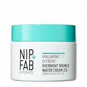 NIP + FAB Hyaluronic Fix Extreme 4 Overnight Bounce Water Cream 2% Naktinis veido kremas 50ml