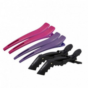 HH Simonsen Carbon & Crocodile Clips Pack Juukseklambrite komplekt 6 tk