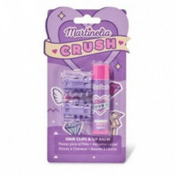 Martinelia Crush Hair Clips & Lip Balm Lūpų balzamo ir plaukų segtukų rinkinys Blueberry