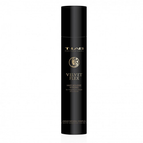 T-LAB Professional Velvet Flex Hair Mousse Strong Hold Stiprios fiksacijos plaukų putos 300ml