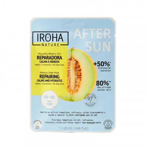 IROHA Nature Aftersun Sheet Mask Repairing Melon Calms & Hydrates