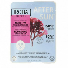 IROHA Nature Aftersun Sheet Mask Nourishing Algaes Long Lasting Tan Toitev näomask 25ml