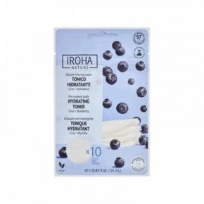 IROHA Nature Hydrating & Soothing Toner Pad Blueberry Veidą drėkinantys padeliai 10 vnt.