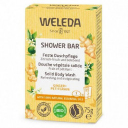Weleda Shower Bar Solid Body Wash Ginger & Petigrain Dušo muilas su imbierais ir karčiaisiais apelsinais 75g