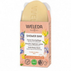 Weleda Shower Bar Solid Body Wash Ylang Ylang & Iris Dušo muilas su kvapiosiomis kanangomis ir vilkdalgiais 75g