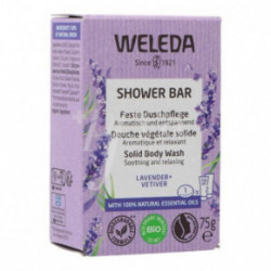 Weleda Shower Bar Solid Body Wash Lavender + Vetiver Dušo muilas su levandomis ir vetiverijomis 75g