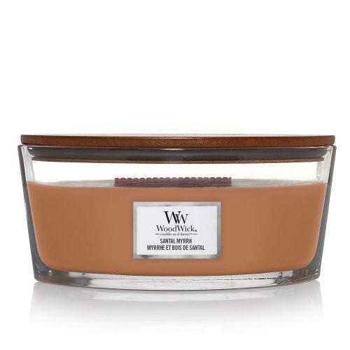 WoodWick Santal Myrrh Candle Žvakė Heartwick