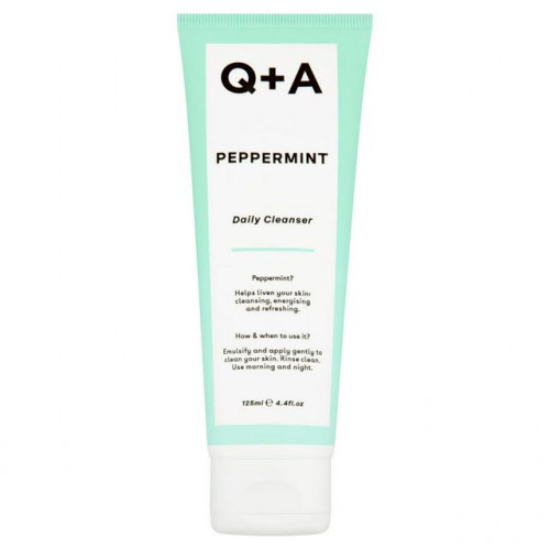 Q+A Peppermint Daily Cleanser Kasdienis veido prausiklis 125ml