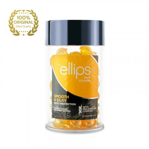 Ellips Smooth & Silky Pro-Keratin Complex Hair Vitamins Tepami vitaminai intensyviam plaukų drėgmės atstatymui su keratinu 50x1ml