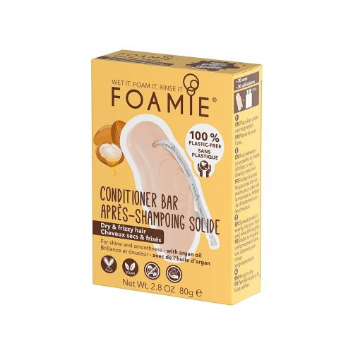 Foamie Conditioner Bar Kiss Me Argan Kietasis kondicionierius sausiems plaukams 80g